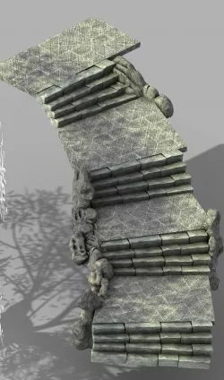 War Corps - Stone Stairs 01 3D model