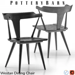 Westan Dining Chair Low-poly 3D model