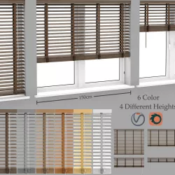 Wood Blinds Venetian version 1 - length 150cm 3D model
