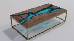 Wood River Table 3D model