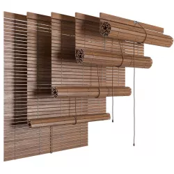 Wood Roller Blind 3D model