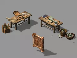 Woodcarving-carpentry-stonemason-table 3D model