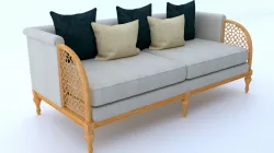 Wooden Pattern Sofa 3D model