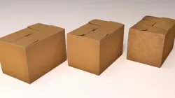 Worn Carton Boxes 3D model