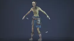 Zombie Archer Soldier Low-poly 3D model