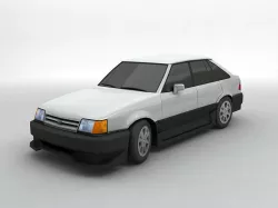 1986 Ford Escort  Low-poly 3D model
