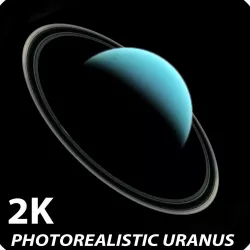 2K Photorealistic Uranus 3D model