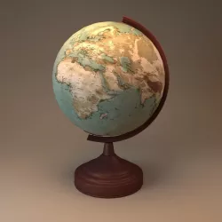 3 Low Poly Globes Low-poly 3D model