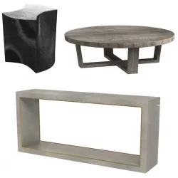 3 tables collection 3D model