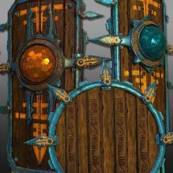 3D Aztec Wariror Shields - Game Ready Low-poly 3D model