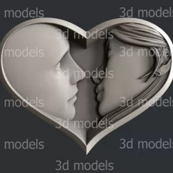 3d STL models for CNC router or 3d printer  love 3D model