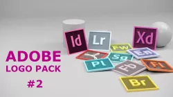 Adobe Icon or Logo pack 2 3D model