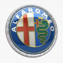 Alfa Romeo Badge 1972-1982 Low-poly 3D model