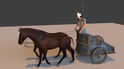 ancient chariot 3D model