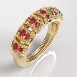Anillo churumbela con piedras 3D model