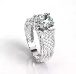 Anillo Solitario Elegante 3D model