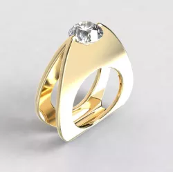 Anillo Solitario solitaire wedding ring 3D model