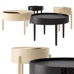 Arc and Skirt Coffee Table by Woud 3D model
