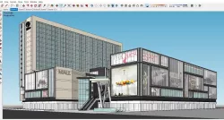 Architecture - Business center and hotel tower 3D model