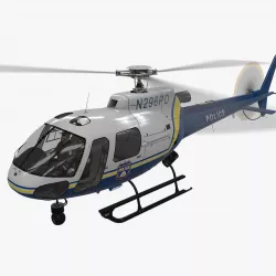 AS-350 Philadelphia Police Animated Low-poly 3D model