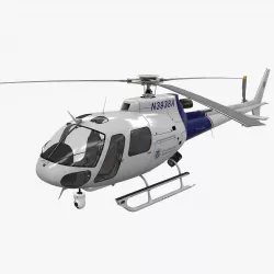 AS-350  US Customs and Border Protection Low-poly 3D model