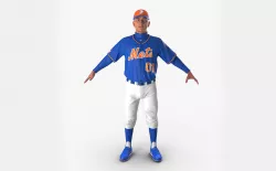 Baseball Player Mets 2  3D model