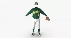 Baseball Player Outfit Athletics 3D model
