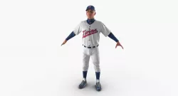 Baseball Player Twins 2 3D model