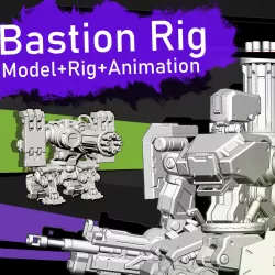 Bastion Model Rig and Animation 3D model