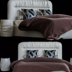 Bed  Headboard Drape HEADBOARD 3D model