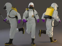 Biohazard Suit Female ACC 2130 003 Low-poly 3D model