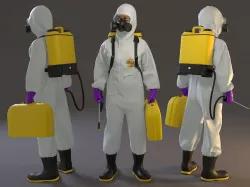 Biohazard Suit Female ACC 2130 005 Low-poly 3D model