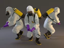 Biohazard Suit Female ACC 2130 006 Low-poly 3D model