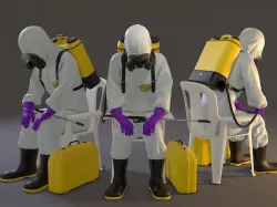 Biohazard Suit Female ACC 2130 010 Low-poly 3D model