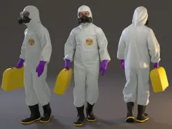 Biohazard Suit Male ACC 2130 002 Low-poly 3D model