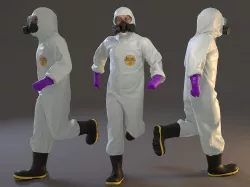 Biohazard Suit Male ACC 2130 003 Low-poly 3D model