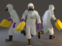 Biohazard Suit Male ACC 2130 004 Low-poly 3D model