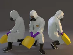 Biohazard Suit Male ACC 2130 006 Low-poly 3D model