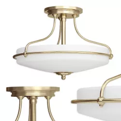 Brayden Studio Helsley 3 Light Semi Flush Mount  Reviews Wayfair 3D model