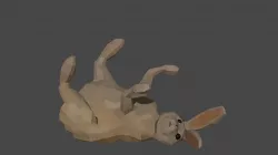 Bunny with animation Low-poly 3D model