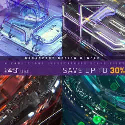 C4D Octane Broadcast Bundle 3D model