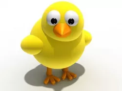 Cartoon chick 3D model
