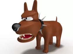 cartoon dog  3D model