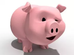 Cartoon pig 3D model