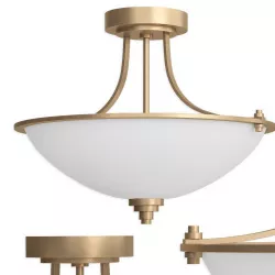 Castano 3 - Light Simple Bowl Semi Flush Mount 3D model