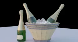Champagne Bottle 3D model