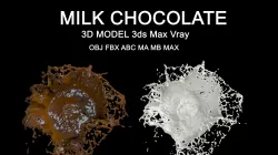 Chocolate Milk Splash 3D model