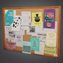 CLA - Corkboard - PBR Game Ready Low-poly 3D model