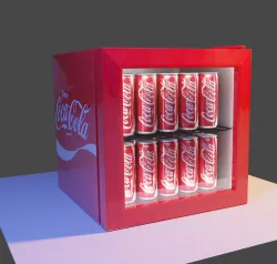 Coca-cola Mini Fridge Low-poly 3D model