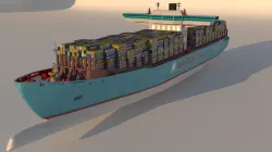 Container Ship Emma Maersk  Low-poly 3D model